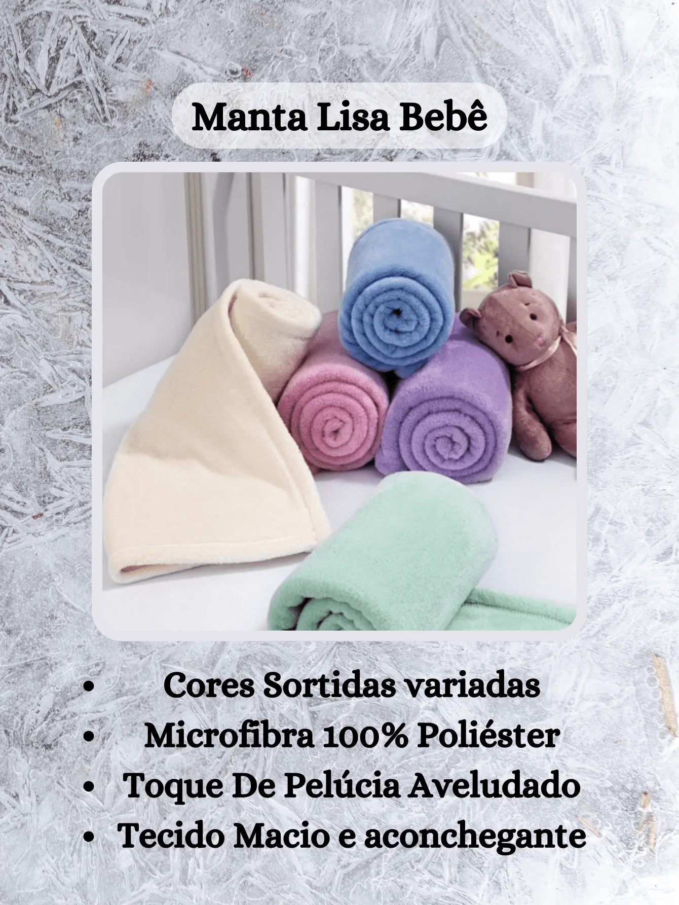 Cobertor microfibra de casal e de bebê cores sortidas