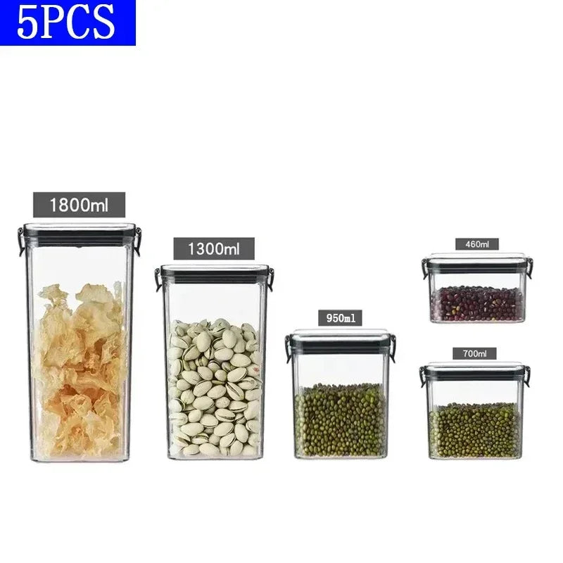 Conjuntos de potes selados empilháveis para cozinha 460-1800ml