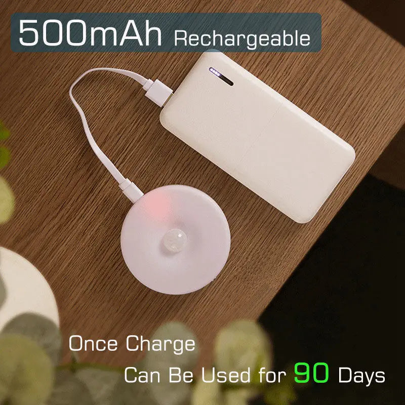Lampâda recarregável USB com sensor de movimento