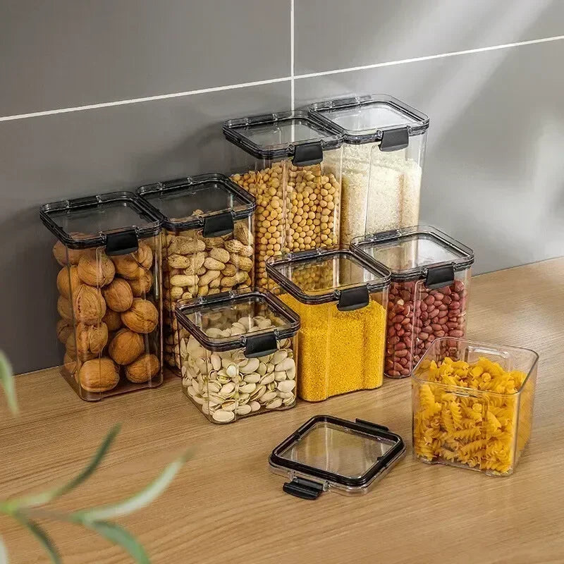 Conjuntos de potes selados empilháveis para cozinha 460-1800ml
