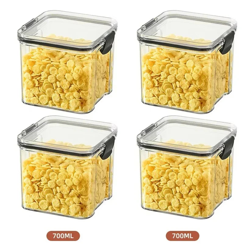 Conjuntos de potes selados empilháveis para cozinha 460-1800ml