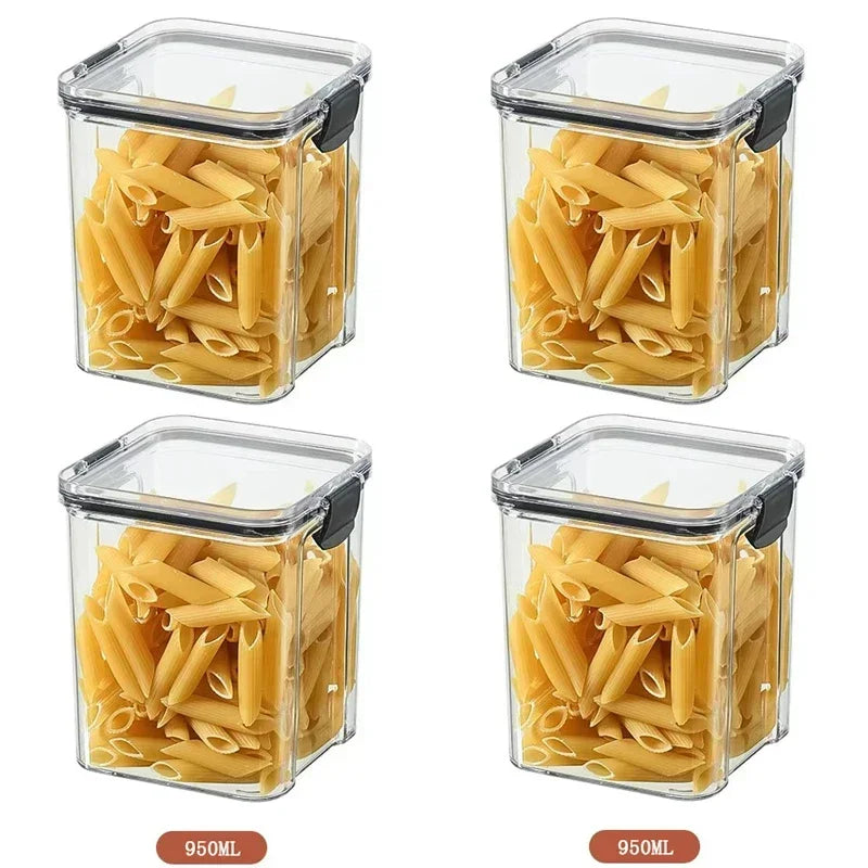 Conjuntos de potes selados empilháveis para cozinha 460-1800ml